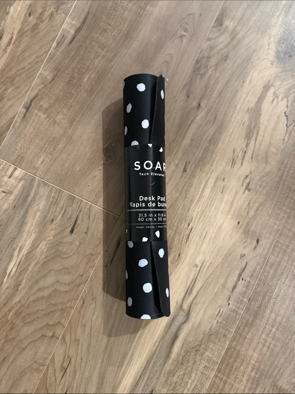 Black Polka Dot Desk Pad
